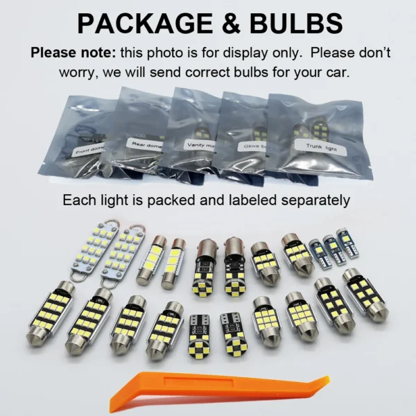 Complete LED Bulb Interior Dome Foot Door Plate Light Kit For Mercedes Benz E Class W211 S211 E270 E300 E320 E350 E500 2002-2008 - Image 2